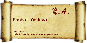 Machat Andrea névjegykártya