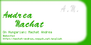 andrea machat business card